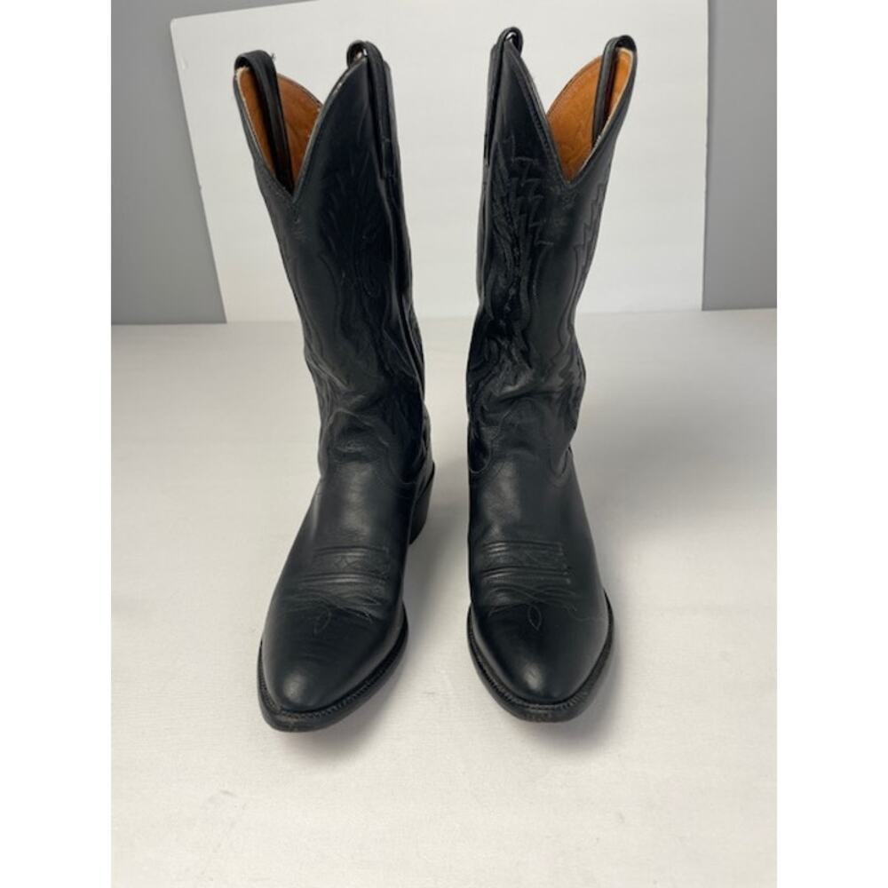 Nocona Black Leather Cowboy Boots Men’s Size 9D Western Mexico Heritage Ranch